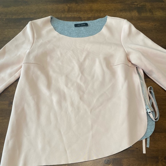 Cop Copine Sumida Neoprene Side Zipper Top Y2K Peach/Gray - Picture 3 of 14